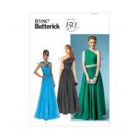 butterick ladies easy sewing pattern 5987 evening dresses