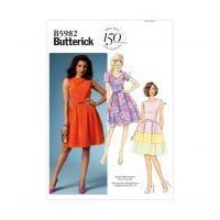 butterick ladies easy sewing pattern 5982 dresses belt with bow