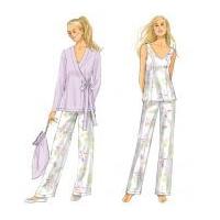 butterick ladies easy sewing pattern 5963 dressing gown pyjamas sleepw ...