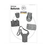 Butterick Sewing Pattern 5936 Historical Gauntlet, Water Bottle Carrier & Pouches