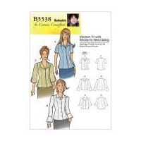 Butterick Ladies Easy Sewing Pattern 5538 Shirts & Blouse Tops