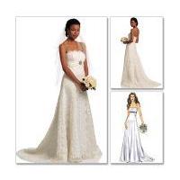 Butterick Ladies Sewing Pattern 5325 Bridal Wedding Dress with Train