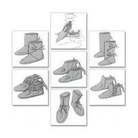Butterick Ladies & Mens Sewing Pattern 5233 Historical Footwear