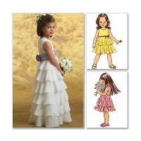 Butterick Childrens Easy Sewing Pattern 4967 Special Occasion Dresses & Sash