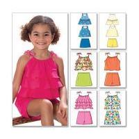 Butterick Childrens Easy Sewing Pattern 4503 Tops, Skirt & Shorts