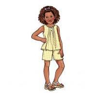 butterick childrens easy sewing pattern 4176 tops dresses shorts pants