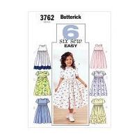 Butterick Childrens Easy Sewing Pattern 3762 Summer Dresses