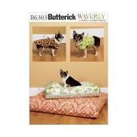 Butterick Pets Easy Sewing Pattern 6303 Dog Beds, Vest & Coat