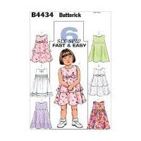 Butterick Childrens Easy Sewing Pattern 4434 Dresses