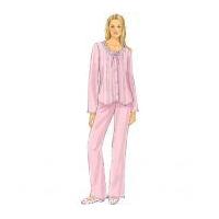 Butterick Ladies Easy Sewing Pattern 6225 Pyjama Top, Gown, Shorts & Pants