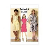butterick ladies easy sewing pattern 6333 shirt dresses sash