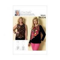 Butterick Ladies Easy Sewing Pattern 6334 Sleeveless & Flounce Overlay Tops