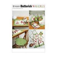 Butterick Homeware Easy Sewing Pattern 5660 Apron & Kitchen Accessories