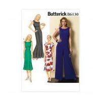 Butterick Ladies Easy Sewing Pattern 6130 Elegant Dresses & Jumpsuit