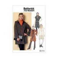 butterick ladies easy sewing pattern 6394 shawl collar coats