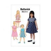 butterick girls easy sewing pattern 6314 pleated skirt dresses