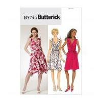 Butterick Ladies Easy Sewing Pattern 5744 Mock Wrap Dresses & Belt