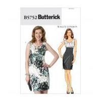 butterick ladies easy sewing pattern 5752 dresses with side panels