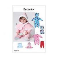 Butterick Baby Easy Sewing Pattern 6372 Cape, Waistcoat, All In Ones & Pants