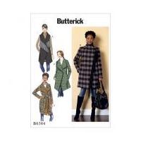 Butterick Ladies Easy Sewing Pattern 6384 Shawl Collar Coat, Waistcoat & Belt