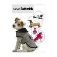 Butterick Pets Easy Sewing Pattern 4885 Dog Coats