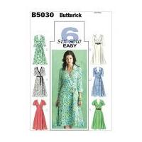 Butterick Ladies Easy Sewing Pattern 5030 Wrap Dresses