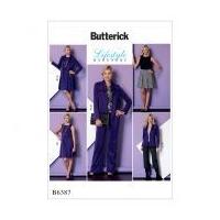 butterick ladies easy sewing pattern 6387 draped collar jacket sleevel ...