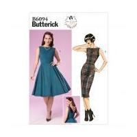Butterick Ladies Easy Sewing Pattern 6094 Vintage Style Dresses with Back Detail