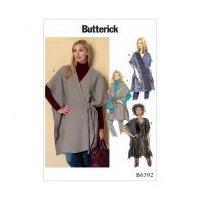 butterick ladies easy sewing pattern 6392 banded or collared wraps