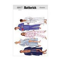 Butterick Unisex Easy Sewing Pattern 6837 Dressing Gown & Pyjamas