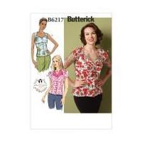 butterick ladies easy sewing pattern 6217 vintage style blouse tops