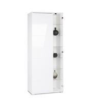 Burton Display Cabinet In High Gloss White With LED Light