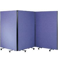 Busyscreen W 1200mm x H 1525mm Triple Safety Partition Loop Nylon Burgundy