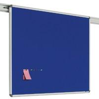 Busyrail Deluxe W 1800mm x H 900mm Felt Noticeboards Burgundy