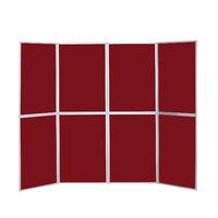 Busyfold Heavy Duty W 2800mm x H 2000mm Panel Display Systems Burgundy