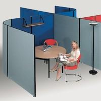 Busyscreen W 1200mm x H 1525mm Partition System Woven Cloth Dark Blue