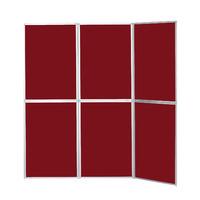 Busyfold Heavy Duty W 2100mm x H 2000mm Panel Display Systems Burgundy