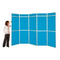 busyfold heavy duty w 3500mm x h 2000mm panel display systems light bl ...