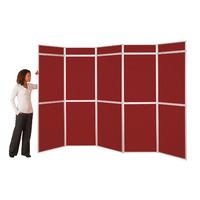 busyfold heavy duty w 3500mm x h 2000mm panel display systems burgundy