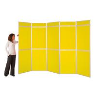 busyfold heavy duty w 3500mm x h 2000mm panel display systems yellow