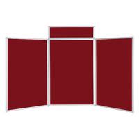 busyfold heavy duty w 2100mm x h 1200mm tabletop displays burgundy