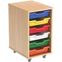 Busybase Mobile Tray Storage Furniture Coloured