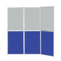 Busyfold Heavy Duty W 2100mm x H 2000mm Panel Display Systems Blue and Grey