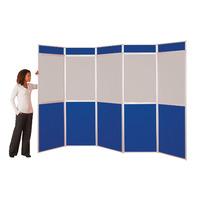 Busyfold Heavy Duty W 3500mm x H 2000mm Panel Display Systems Blue and Grey