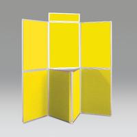 busyfold heavy duty w 2100mm x h 1200mm panel display systems yellow