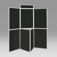 Busyfold Heavy Duty W 2100mm x H 1200mm Panel Display Systems Black