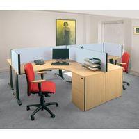 BUSYSCREEN DESK TOP RECTANGULAR SCREEN - LIGHT GREY WXDXH: 32 X 1800 X