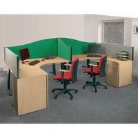 BUSYSCREEN DESK TOP WAVE SCREEN - GREEN WXDXH: 32 X 1800 X 600