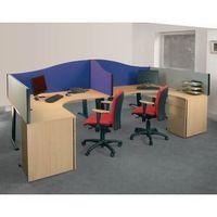 BUSYSCREEN DESK TOP WAVE SCREEN - IONA WXDXH: 32 X 1400 X 600