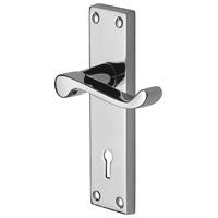 Builder Range BUI410 Chrome Lever Lock Door Furniture